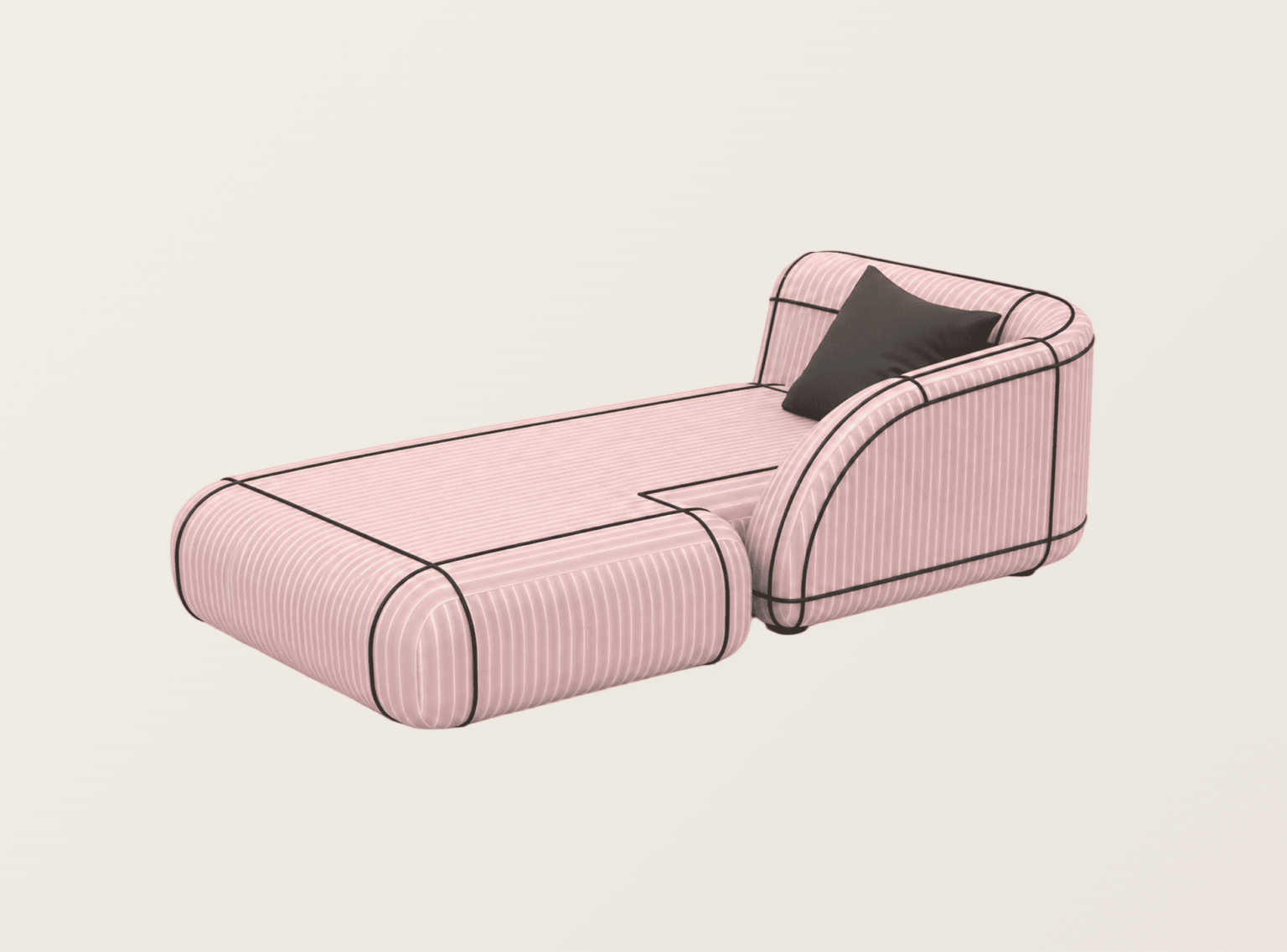 Outdoor Fabric Sun Lounger