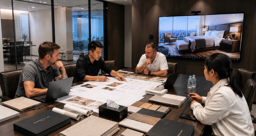Craftell Home client project review meeting