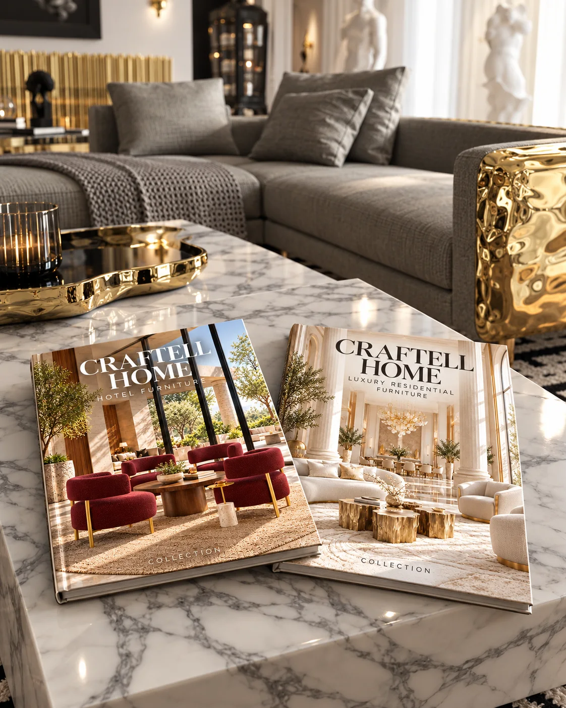Craftell Home hotel furniture and luxury residential furniture catalog covers